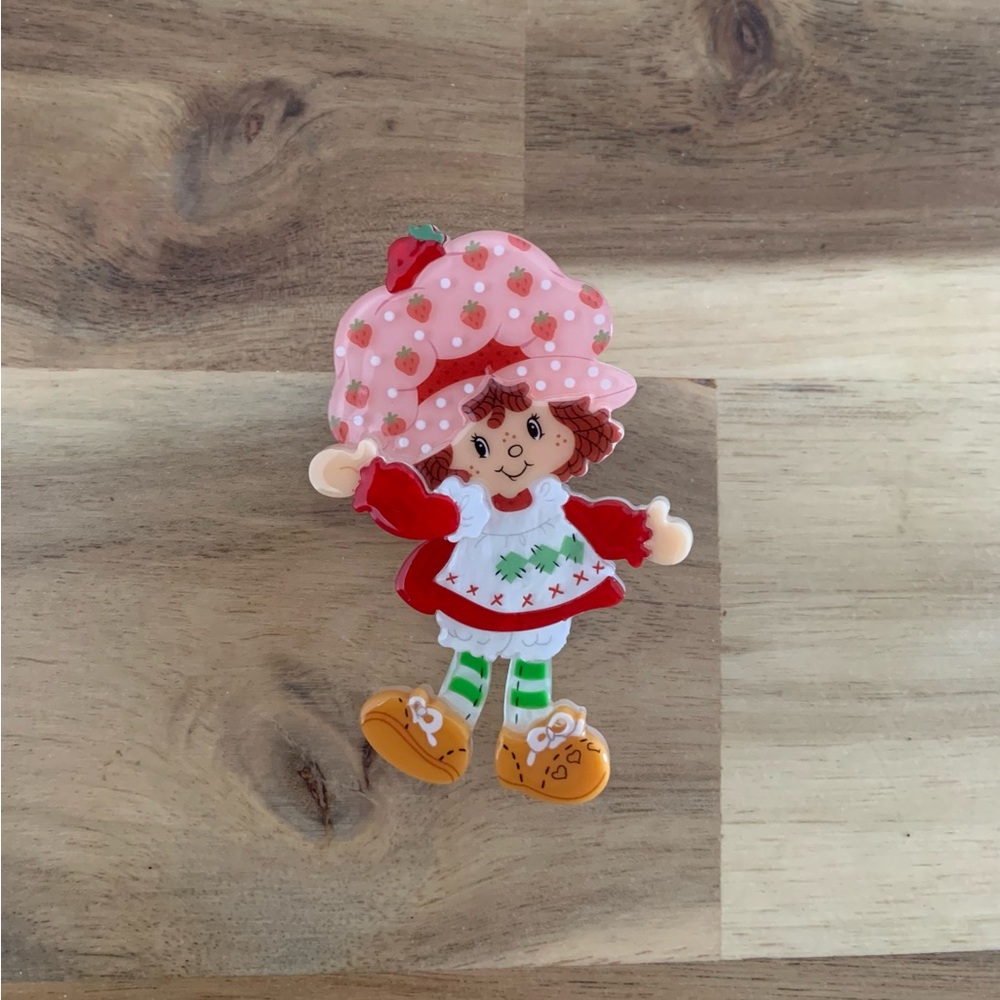Erstwilder Strawberry Shortcake Brooch Pin NWOT